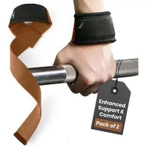 Lifting Straps for Weightlifting - Heavy Duty Wrist Straps for Weightlifting with 7mm Thick Padded  Wraps, 22.5" Long, 1.5" Wide - Deadlifts, Strength , Powerlifting, Men & Women