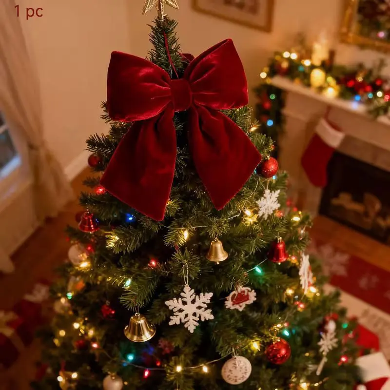 Large Christmas Bow Decoration, Classic Santa Tree Bow, Perfect for Indoor/outdoor Holiday Decor, Wedding, Party, Gift Wrapping