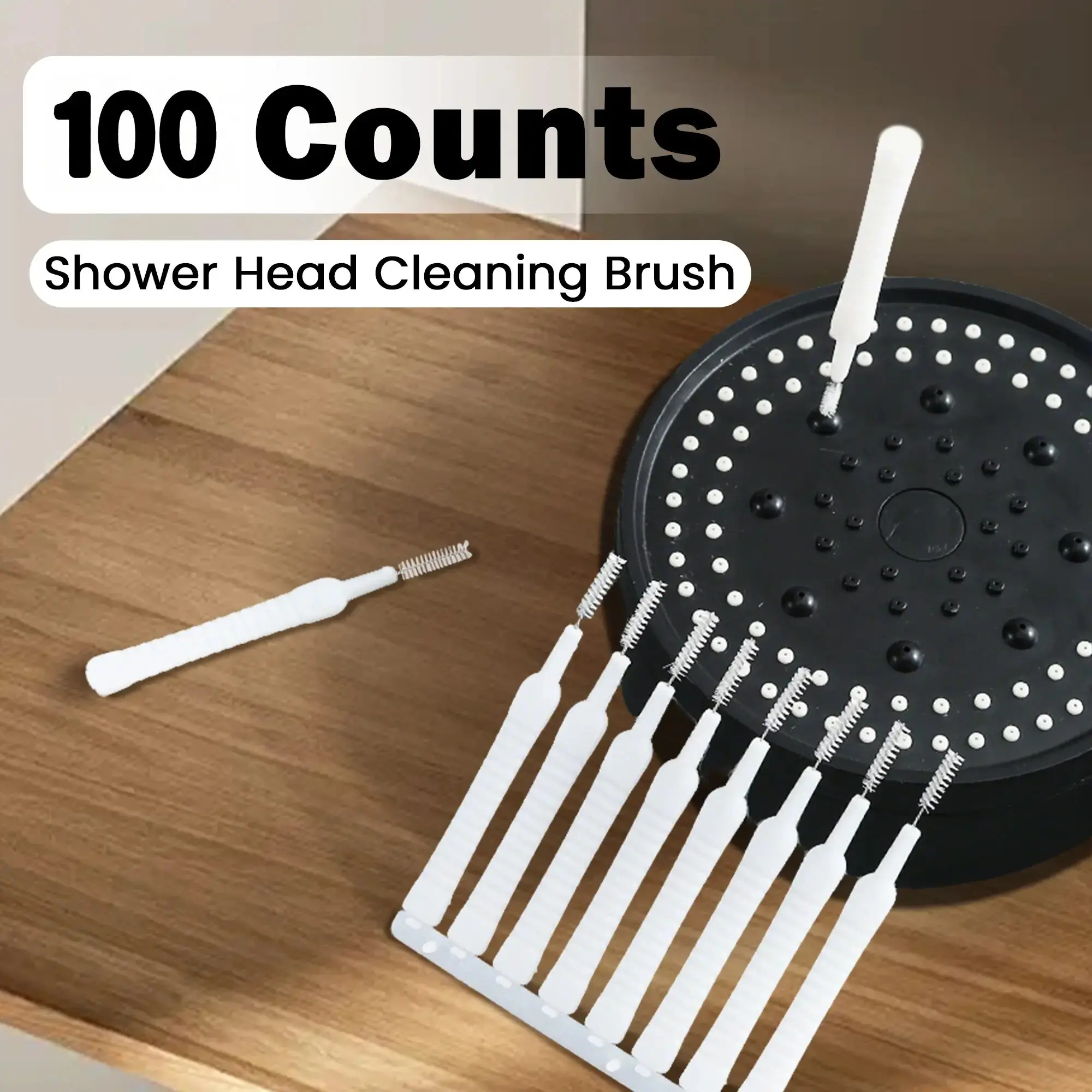 100 Counts Shower Head Cleaning Brush, Multi-Function Small Gap Shower Head Cleaner Picks, Gap Hole Anti-Clogging Clean Brushes for Shower Phone Hole Household Items