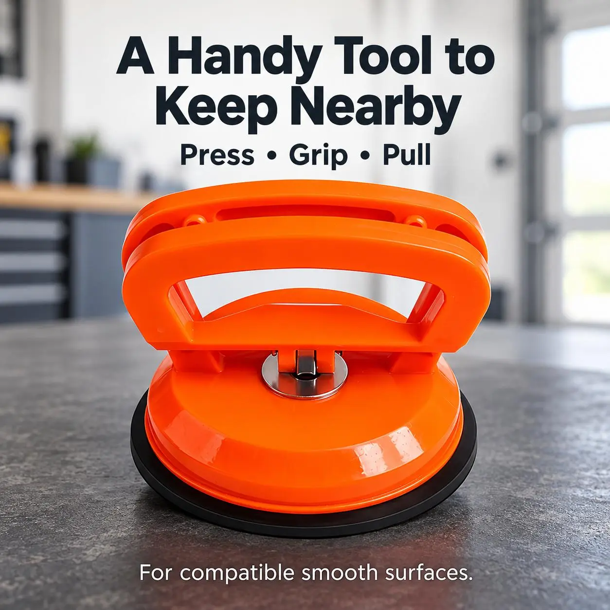 Suction Cup Dent Puller, Heavy Duty Hand Lifter Tool for Car Dent Repair, Ceiling Panel Remover, Glass & Tile Gripper for Smooth Surfaces.