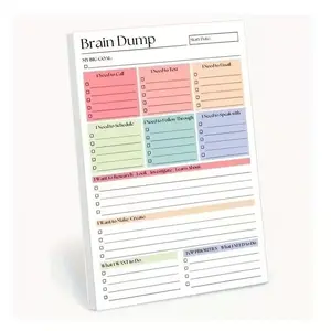 50 Page Brainstorming & To-Do List Notebook,Daily Task Management Tool, Self-Planner, Project Manager, Minimalist Style, High-Quality Binding