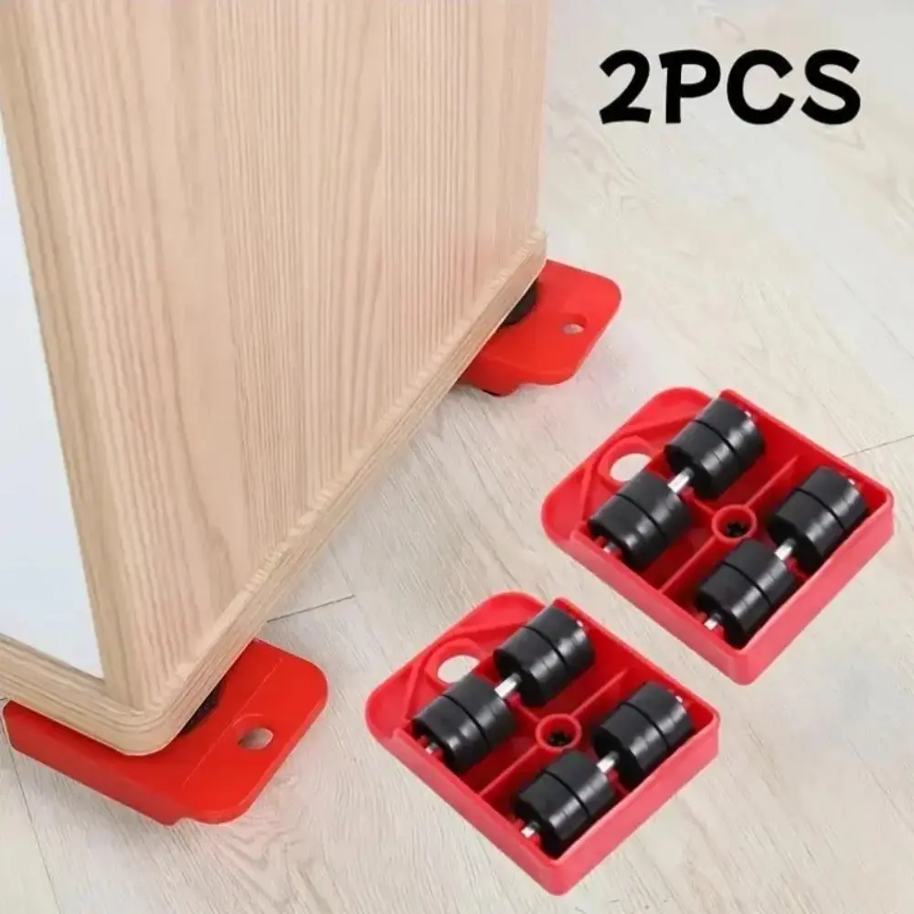 2026 New 2pcs Heavy-Duty Furniture Movers, Sturdy Plastic Moving Sliders with Lockable Wheels & Non-Slip Rubber Pads, Perfect for Moving Sofas, Beds, Chairs & Large Household Furnishings
