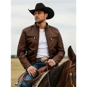 Men’s Stylish Strategic Zip Jacket Set - Menswear Tops Coats with Long Sleeve, Intentional Detailing, Comfort-Focused Fit, Lightweight Material, Coffee Neutral Palette for Streetwear, Urban Exploration