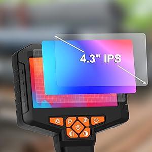 Inspection Endoscope, Industrial Borescope Camera with 4.3" IPS Screen, 1920P HD Snake Camera with 8 LED Lights, 16.5FT Semi-Rigid Cord Bore Scope - Cool Gadgets Tool Inspection Endoscope, Industrial Borescope Camera with 4.3" IPS Screen, 1920P HD Snake Camera with 8 LED Lights, 16.5FT Semi-Rigid Cord Bore Scope - Cool Gadgets Tool