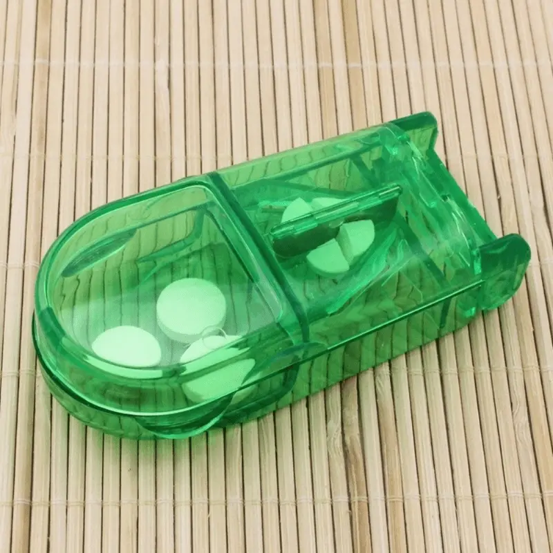 1pc Portable Pill Cutter and Storage Box Supplement Organizer - Convenient Medicine Splitting and Storage for Healthcare and Travel