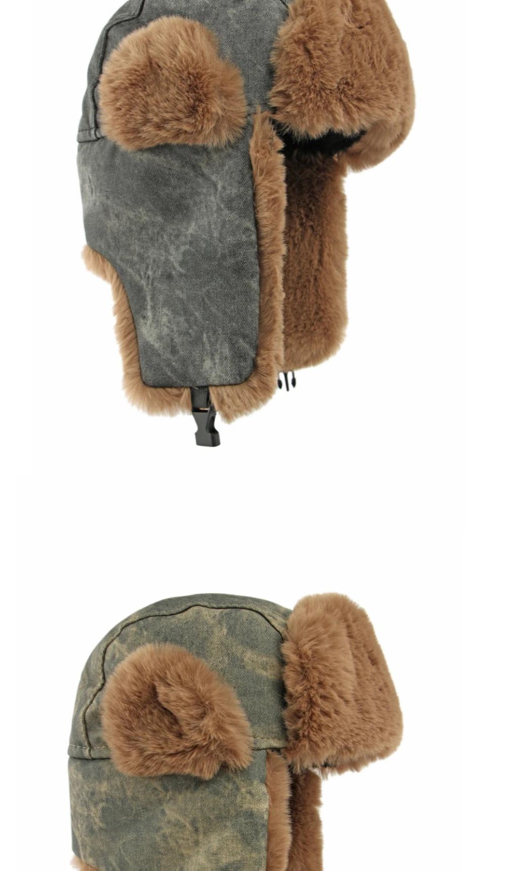 HT4983 Russian Hat Thick Warm Winter Hats for Men Women Fluffy Fur Russian Hat Male Female Ski Earflap Cap Windproof Bomber Hat