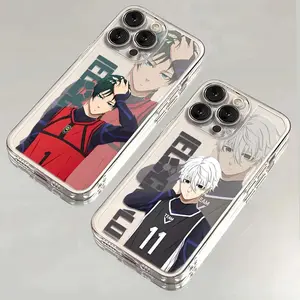 Cool B-Blue L-Lock Anime Phone Case For iPhone 17 Promax 16 15 14 13 12 11 Plus Pro Max 17Air and Samsung S26 S25 S24 S23 S22 S21 FE Plus Ultra - Anti Drop Full Perfect Aesthetic Printed Soft TPU Case, Accessories, Smartphone