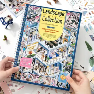 CoreMoo English Grid Office Desk Decoration Sticker Book Cross-Border Hot Selling Scrapbooking Supplies for Journal Planner Bullet Journal Stationery