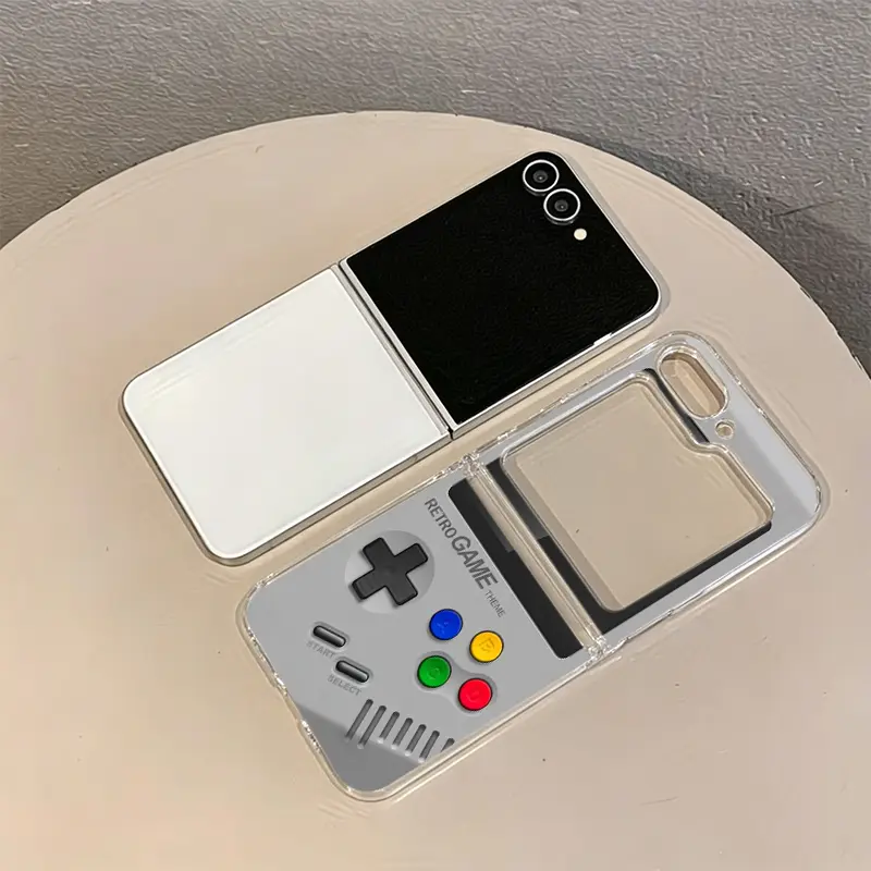 Retro portable vibrating phone case, suitable for Samsung and Motorola Razr ZFLIP3/ZFLIP4/ZFLIP5/ZFLIP6/ZFLIP7/ZFOLD3/ZFOLD4/ZFOLD5/ZFOLD6/ZFOLD7 phones.