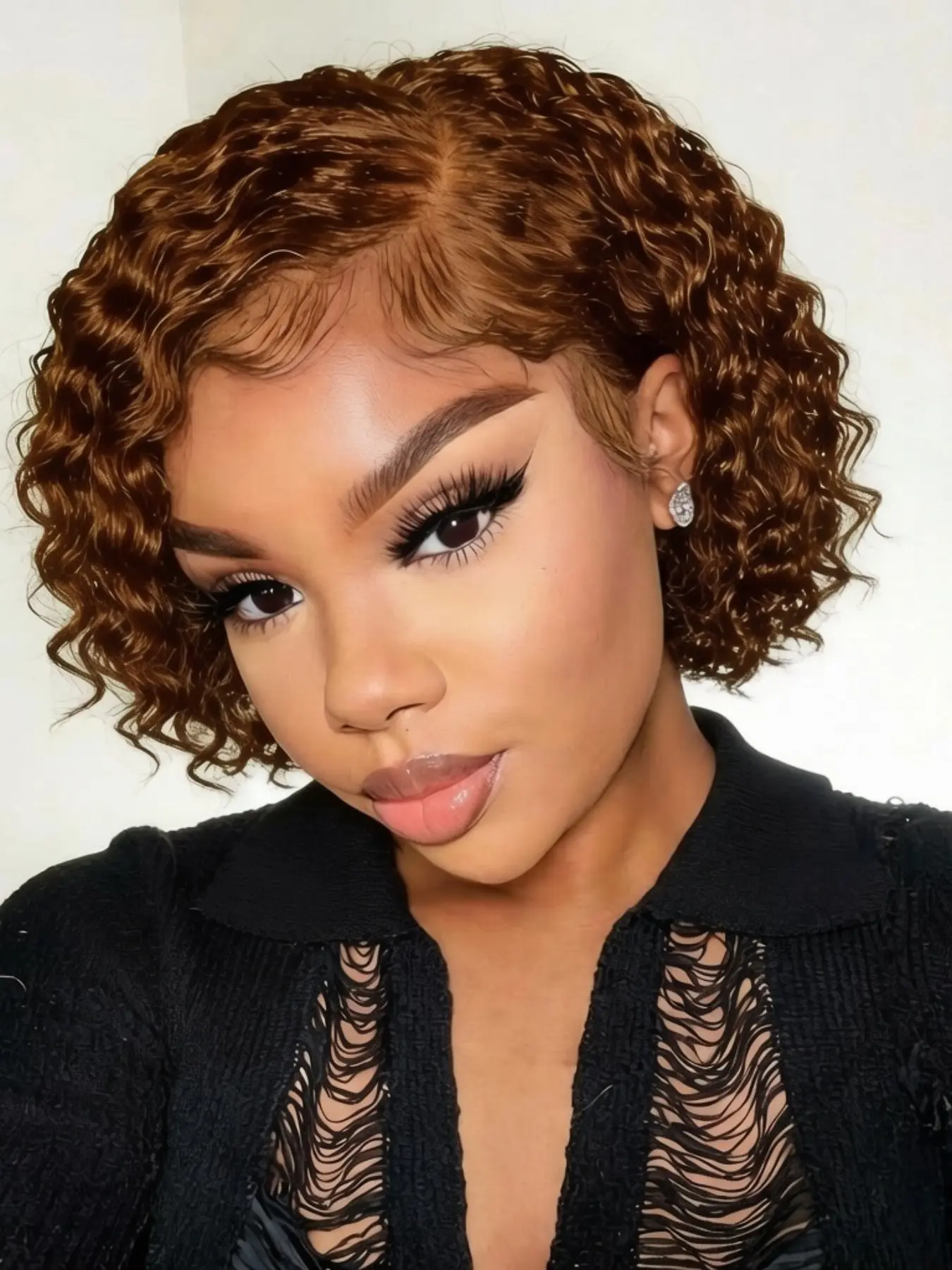 Bob Wig Human Hair 13x4 Lace Frontal, Deep Curly Wave 180 Density, Short Wigs for Women, Pre Plucked with Baby Hair