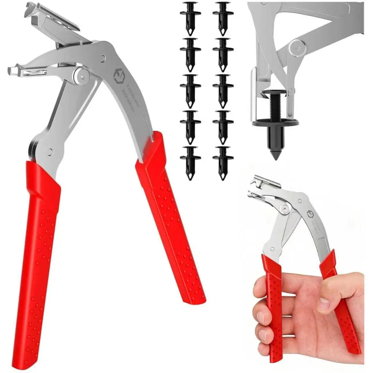 Clip Pliers, Clip  with Spring- Lever for Auto Trim & Fastener Removal, Easily Remove Fasteners, Clips, and Rivets, -Free Interior & Exterior Disassembly Tool
