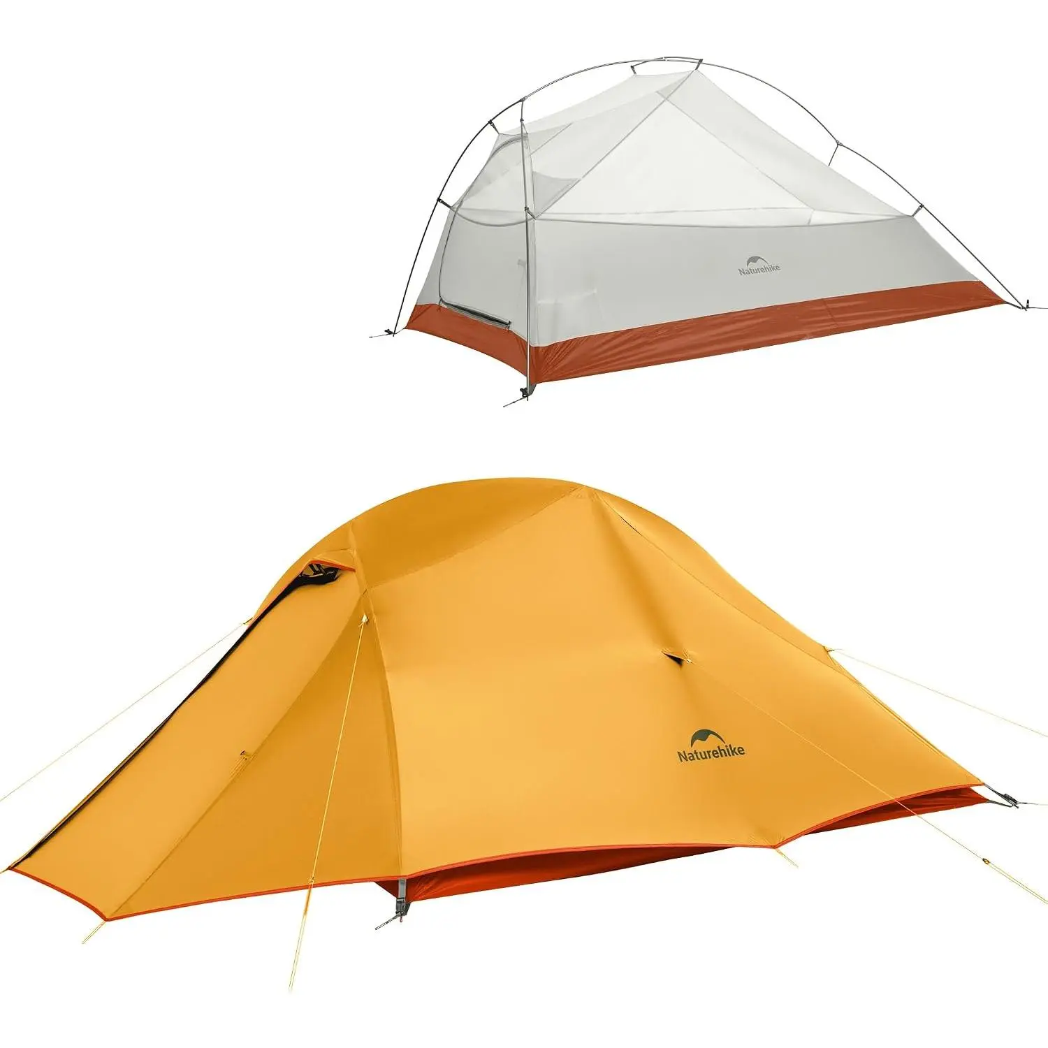 Naturehike Cloud Up 3 Person Backpacking Tent with Footprint, 3 Season Free Standing Lightweight 3 Person Tents for Camping & Hiking