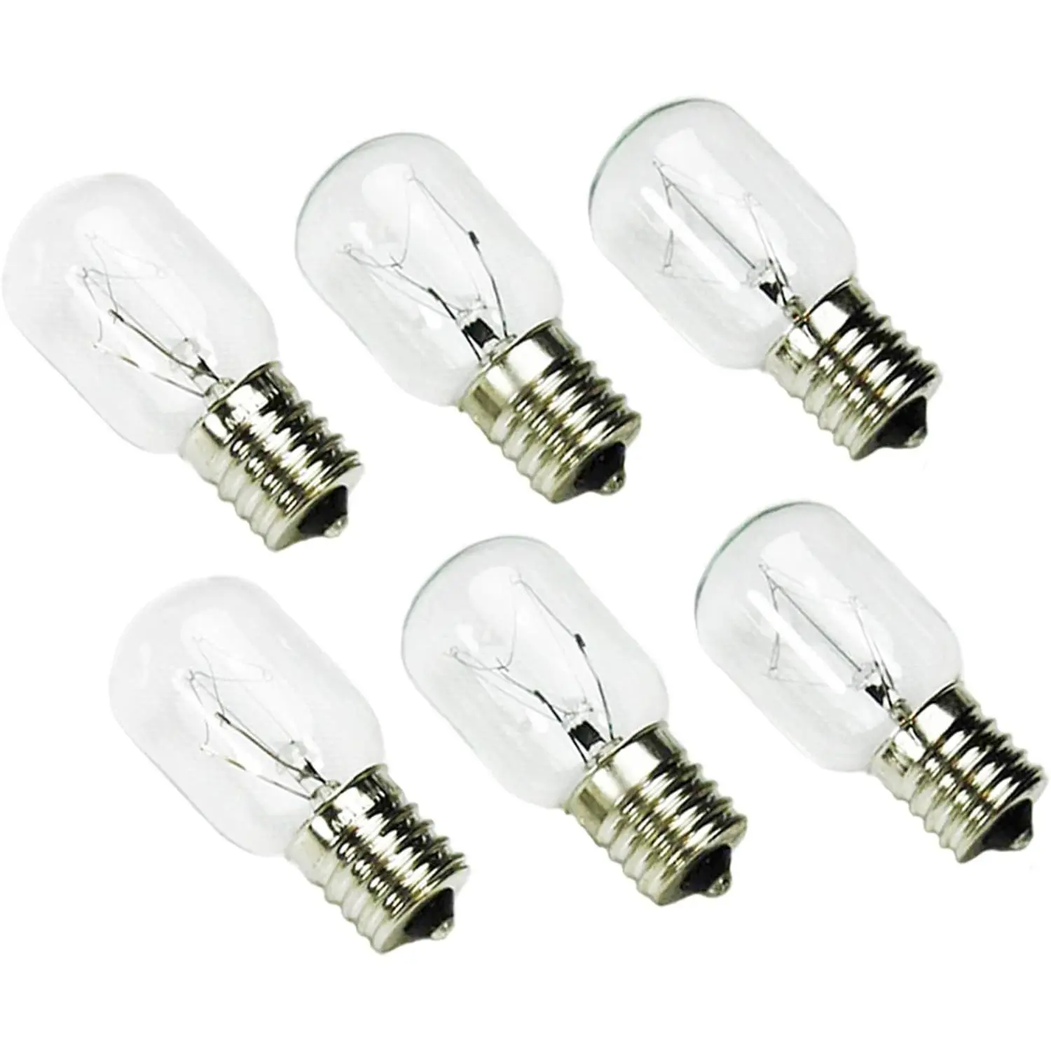 Microwave Light Bulbs Under Hood 40 Watt 125V E17 Base Appliance Light Bulbs for Microwave,Oven,Refrigerator,Lava Lamp - 8206232A Bulb Replacement,6 Pack