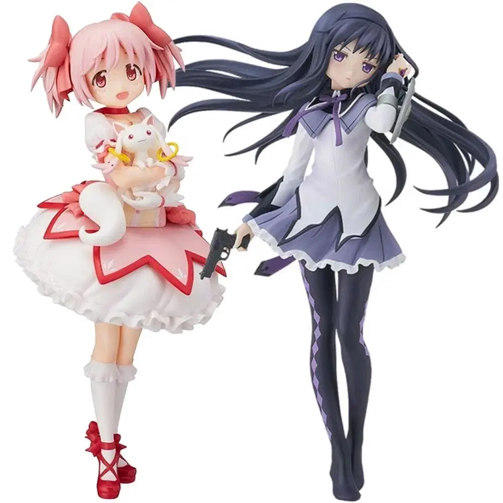 22cm PMMM Magical Girl Anime Figure Kaname Madoka Action Figure Kawaii Akemi Homura Figurine Cute Loli Collection Model Toy Gift