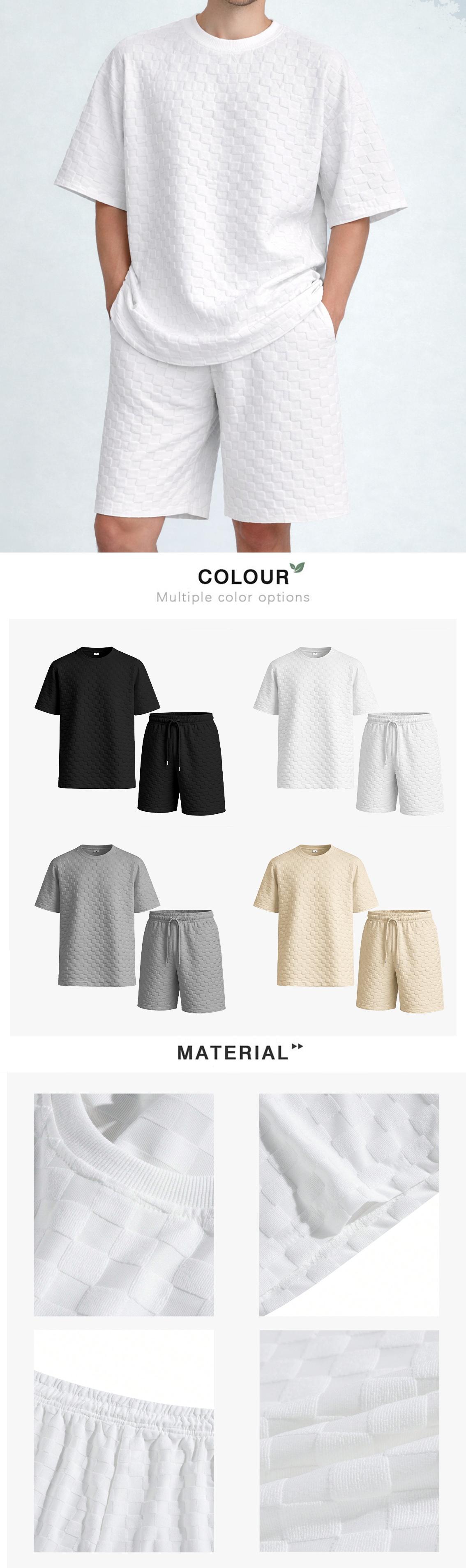 Men's Golf Graphic 2 Piece Set Athletic T Shirt and Shorts Outfit Summer Casual Sportswear Textured Fabric Short Sleeve Tee Elastic Waist Drawstring Shorts Streetwear Gym Workout Lounge Set Comfortable Breathable Lightweight Athletic Matching Set