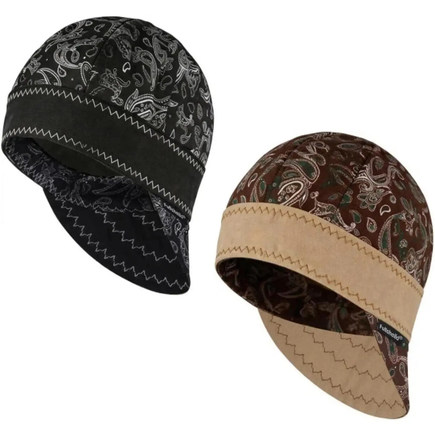 Reversible Cap Resistant CAT 2 Protective FR Welder Hats 6 Pannel Lightweight Printed for Men