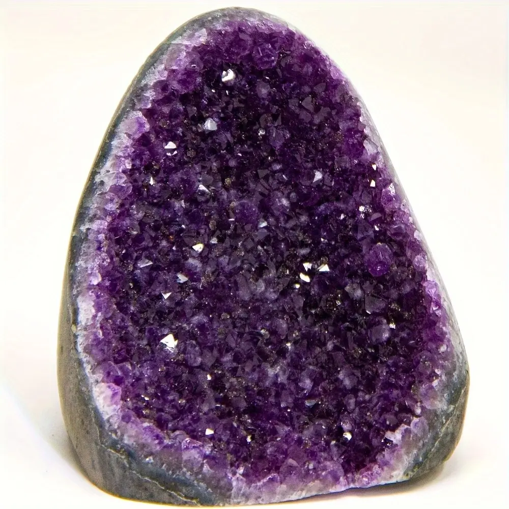 Natural Uruguay Amethyst Geode Crystal Cave, Raw Purple Crystal Cluster Specimen, Healing Crystal Tabletop Home Decor Ornament, Perfect Christmas Halloween Thanksgiving Holiday Decor, Birthday Housewarming Gift