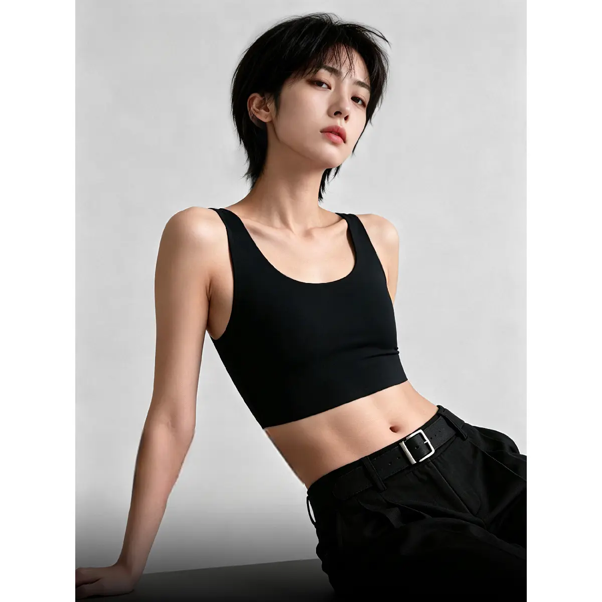 Seamless Chest Shaper for Big Breasts to Look Smaller and Slimmer, Foundation Liquid, Breast Shaping Sports Bra, Flat Chest Magic Device, Anti-Bulge Cosplay for Women
