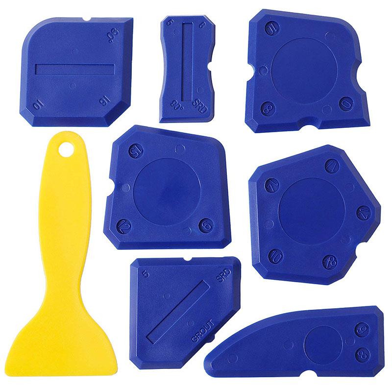 Caulk Tool Kit, Silicone Sealant Finishing Tools, Caulking Tools for Silicone Sealant Grout Finishing Sealing, Hand Tool Accessories