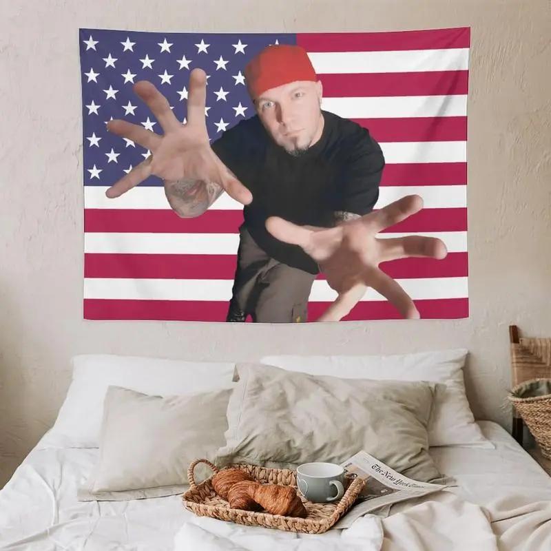 Flair Hub Limp Nu Metal Bizkit Tapestries, 90's Vintage Graphic Posters, Retro Aesthetic Wall Hanging, Funny Flag Banner for Home Decor 30"x40" Print Peach