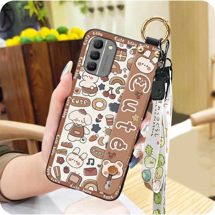 Waterproof ring Phone Case For Nokia G400 5G Durable protective Anti-knock Silicone Shockproof Wristband Cartoon Soft case Lanyard Dirt-resistant Kickstand Phone Holder Cute