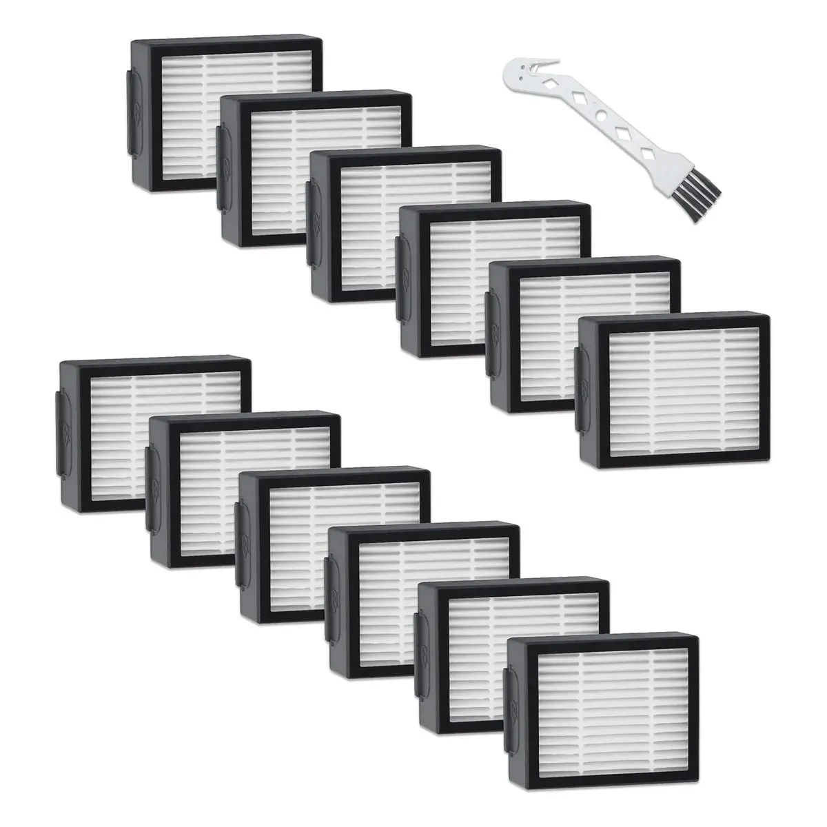 12-Pack High-Efficiency Dander Removal Replacement Filters for Roomba E, I, J Series - Compatible with I1+ I3+ I4 I5+ I6+ I7+ I8+ E5 E6 E7, Combo J5 Series; Not for J7+ J8+ J9+