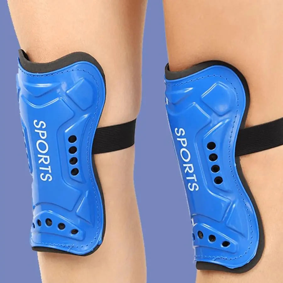 Professional Football Shin Guards for Adults Men, Blue High-Impact Soccer Leg Guards, Breathable & Adjustable Protective Gear for Rugby/hockey/eu Sports