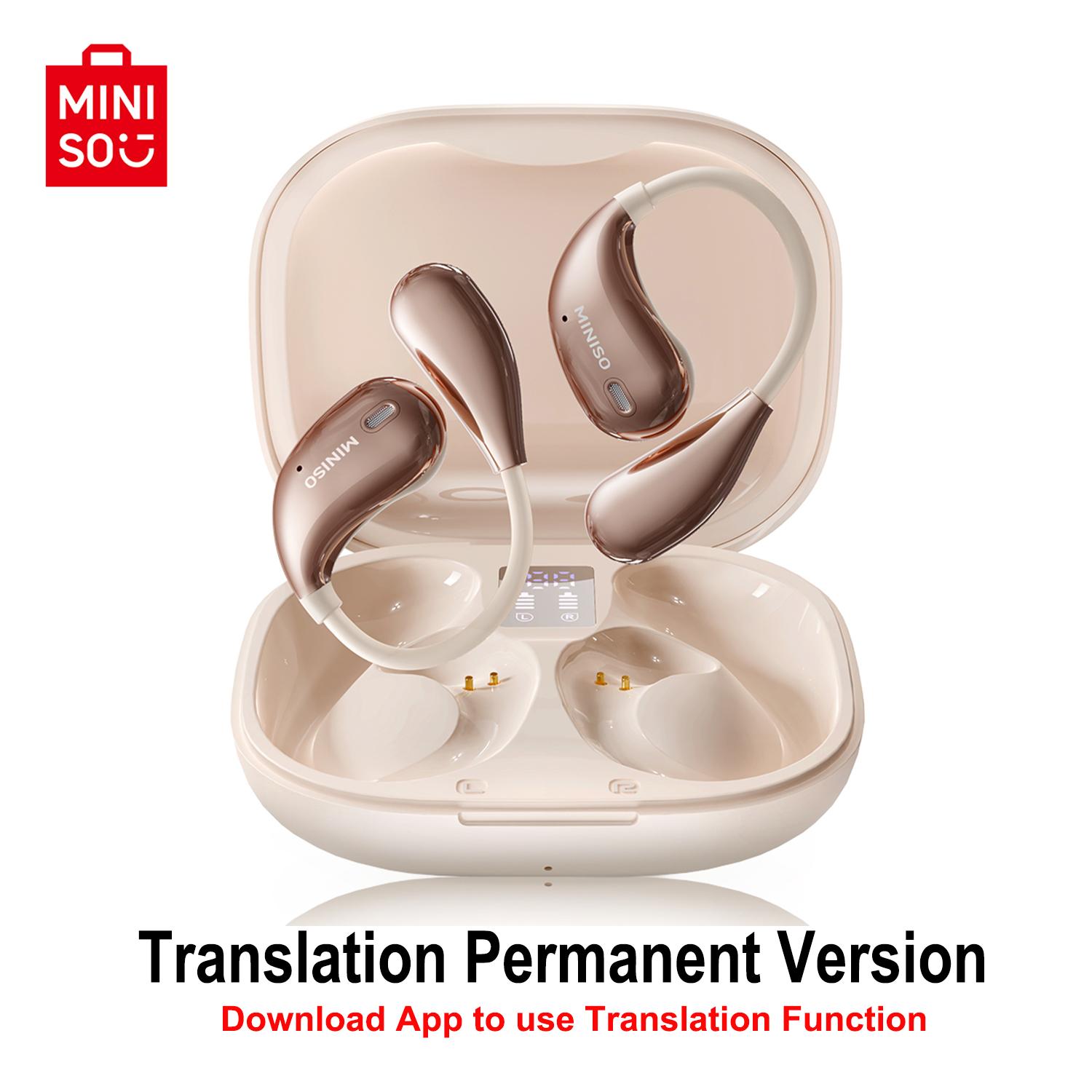 MINISO X33 Translation Wireless Earbuds, Open-Ear BT 6.0 Headset, Supports 134 Languages, Real-time Translation Headset (App Required), Gaming BT Earphones with Hi-Fi Sound, Compatible with Android & iOS, True Wireless Earbuds MINISO X33 Translation Wireless Earbuds, Open-Ear BT 6.0 Headset, Supports 134 Languages, Real-time Translation Headset (App Required), Gaming BT Earphones with Hi-Fi Sound, Compatible with Android & iOS, True Wireless Earbuds