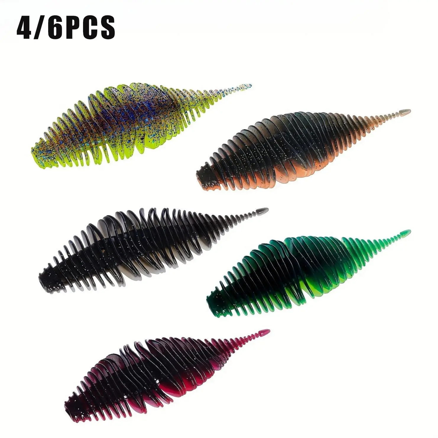 Soft Swimming Lure Worm, Bionic Lure, Multiple Color Sizes To Meet Daily Needs, Fishing Lure, Soft Fishing Worms, Soft Fishing Lures, Outdoor Fishing Accessories, Fishing Supplies, Artificial Lures