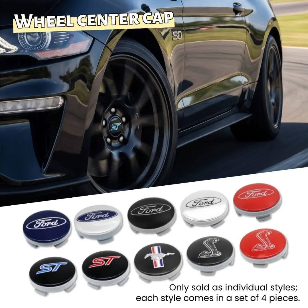 4 Pack Wheel Hubcaps, Snap-On Full Rim Wheel Covers, Dustproof Anti-Rust Wheel Rim Protectors, Compatible with F-150, Mustang, Explorer, Bronco, Maverick, Escape, Ranger, Expedition, Auto Wheel Replacement Accessories