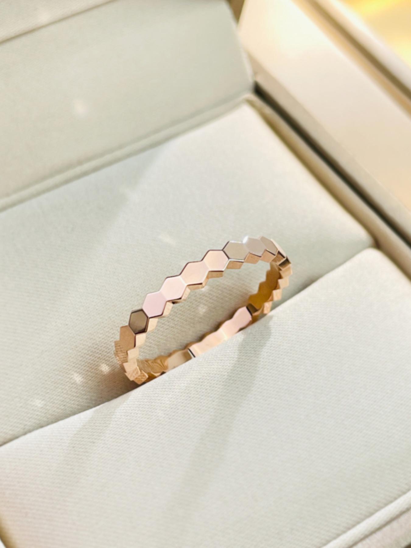 925 Sterling Silver Simple Honeycomb Design Ring, Fashion Personality Accessories for Women & Girls, Trendy All-match & Exquisite Jewelry for Birthday Gift