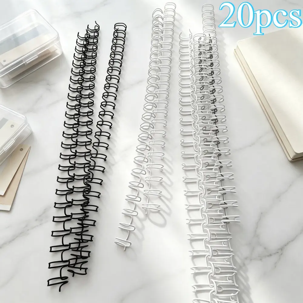 Classic office stationery and supplies binding ring with 20 horizontal coils, double coil notepad, double coil binding ring, notebook, hand book, file, metal binding coil mixed color