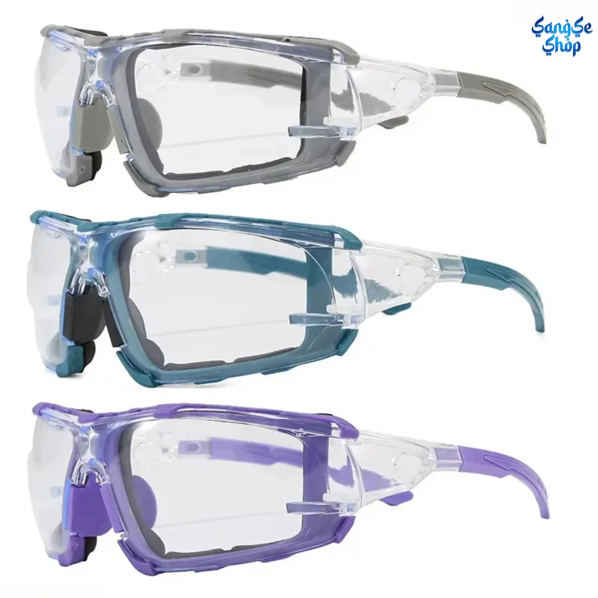 Safety Goggles with Anti-Fog & Impact-Resistant Polycarbonate Lens, Translucent Frame with Dustproof Foam Seal & Adjustable Elastic Headband for Construction & DIY Projects, Cycling, Safety Gear, Work, Eye Protection, Construction Gear, Gardening, Industr