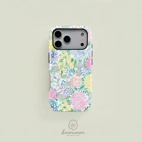 White Watercolor Hand-Painted Classic Floral Daisy Smartphone Accessories Case for iPhone, Unisex TPU 2-in-1 Sturdy Minimalist Protective Cover, MagSafe Compatible, Personalized Holiday Gift Option, Fits iPhone 18/17/16/15/14/13/12/11 Pro Max/Plus/Pro