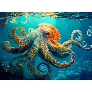 Jigsaw Puzzles 1000 Pieces for Adults - Deep Blue Octopus Odyssey, Ocean Octopus Puzzle, Challenging Brain Teaser, 20 x 27 Inchesfidget toys