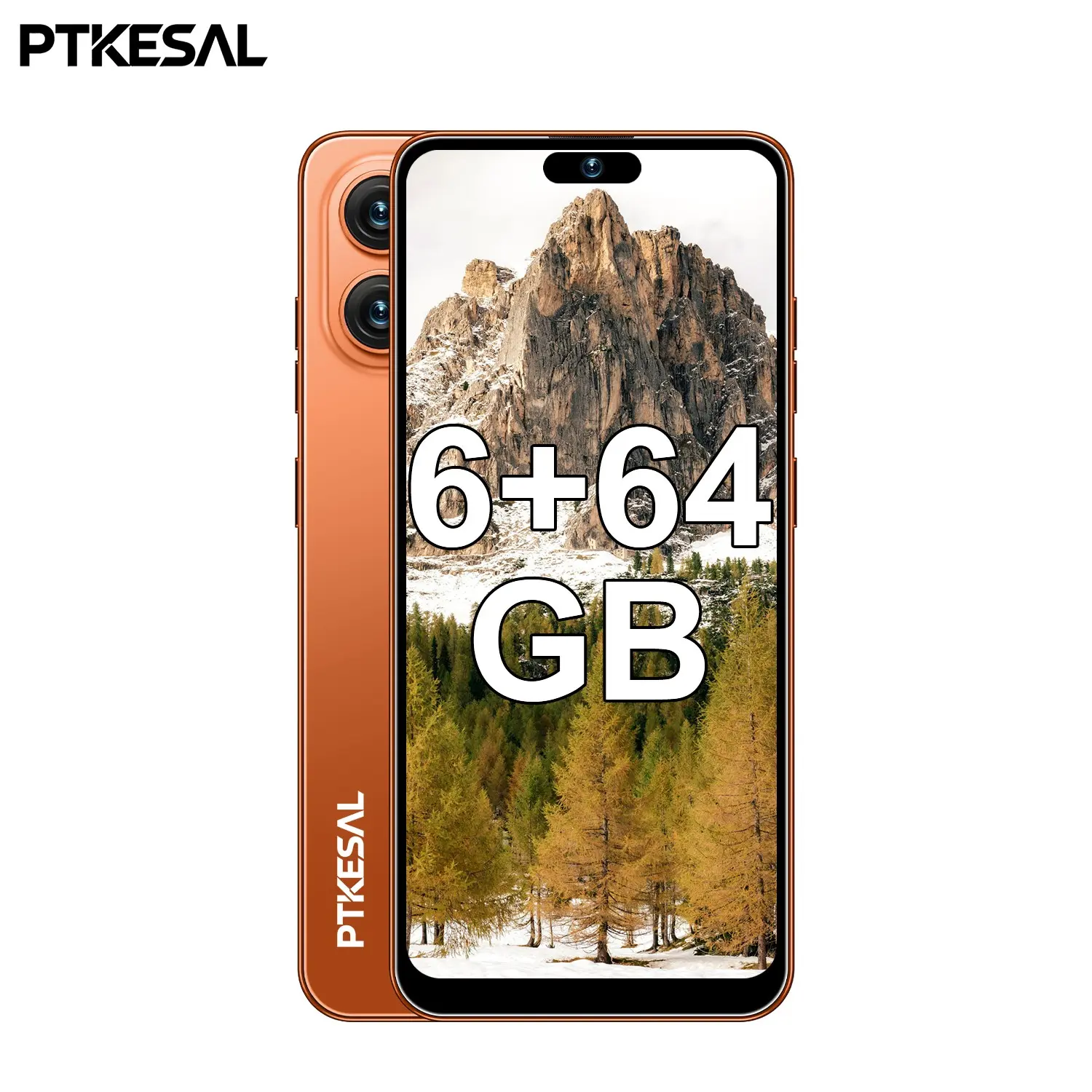 PTKESAL Android 12.0 system 6GB+64GB MTK6762 eight core 16 million+20 million pixel high-definition dual camera 6.93-inch large screen 5000mAh long battery life 4G mobile phone face recognition real fingerprint unlocking