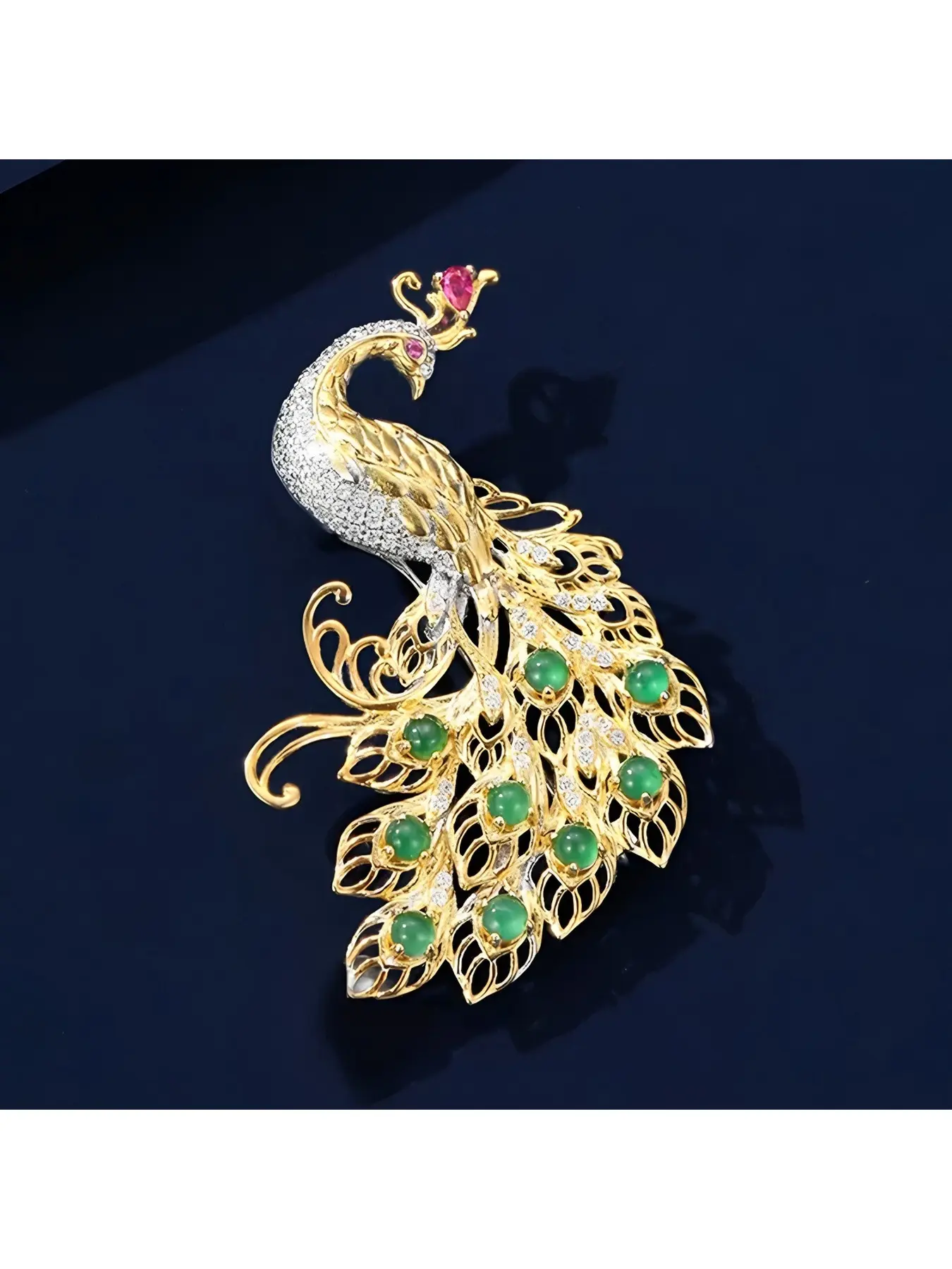 Vintage European American Style Peacock Elegant Brooch for Women, Luxurious Exquisite Animal Corsage, Light Luxury High-end Pin Garment Accessories