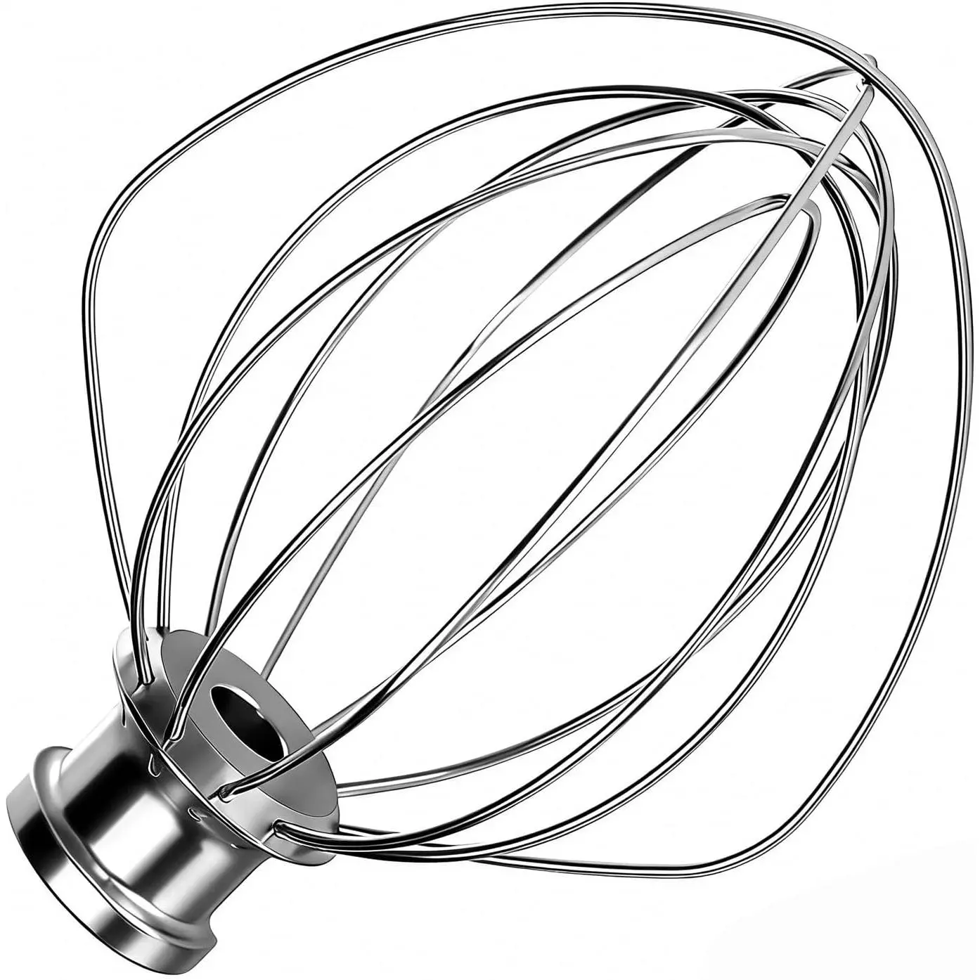 Stainless Steel 6-Wire Mixer Whisk Attachment, Compatible with Kitchenaid 5plus-6Quart Bowl Lift Stand Mixer, Food Grade, Suitable for Mixing Cream and Cake, Dishwasher Washable