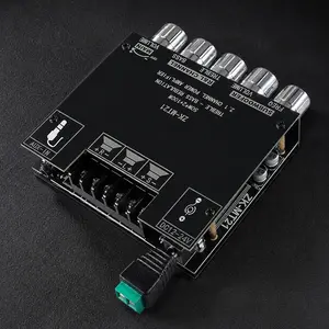 2.1-channel Bluetooth audio amplifier board with 50W×2 + 100W high-power output, treble and bass adjustment, Bluetooth wireless connectivity support, suitable for DIY Bluetooth speakers
