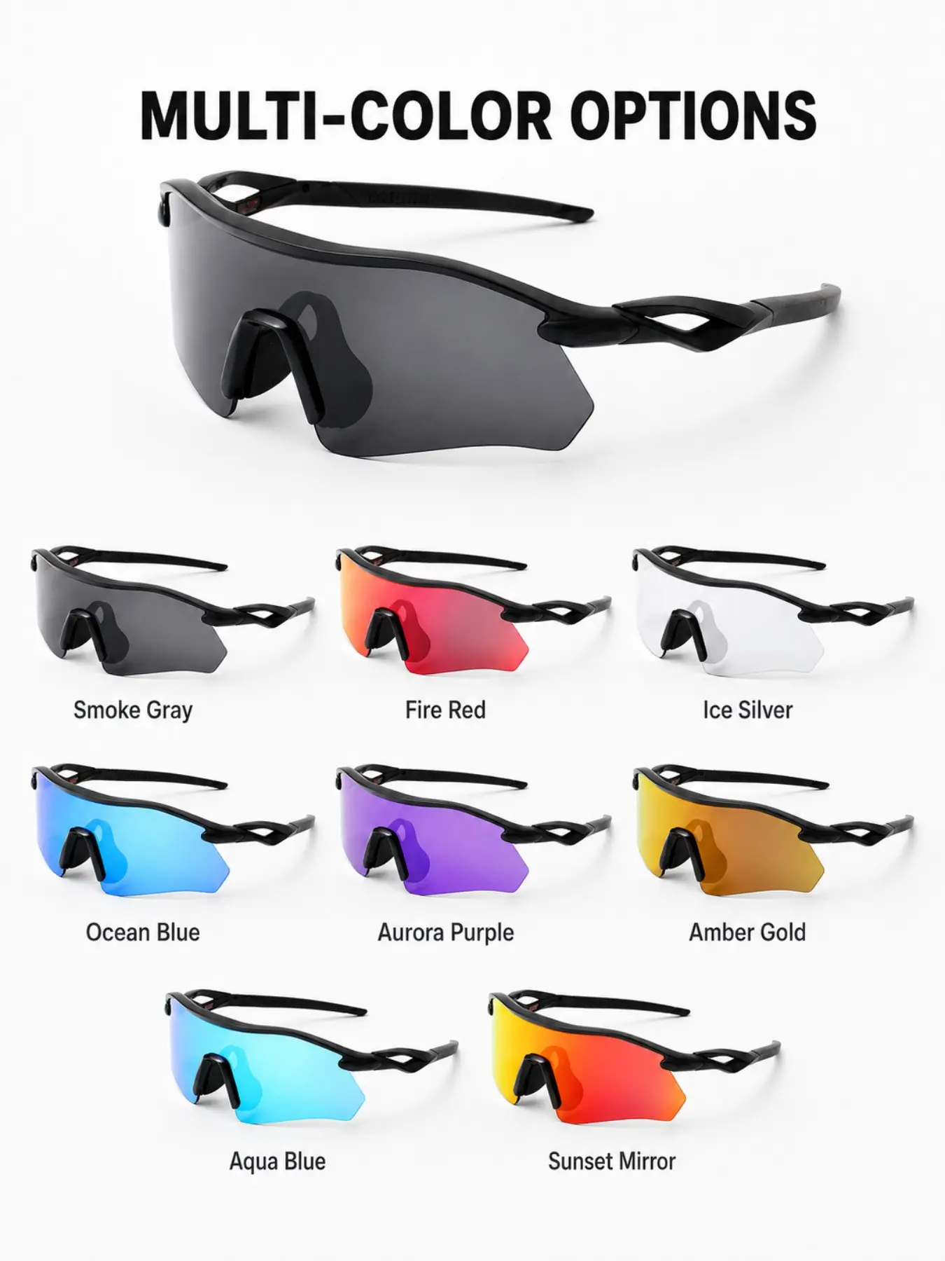 Unisex Retro Lightweight Sunglasses for Road Cycling, Outdoor Sports, Travel, Hiking, Running, UV Protection, Stylish Design