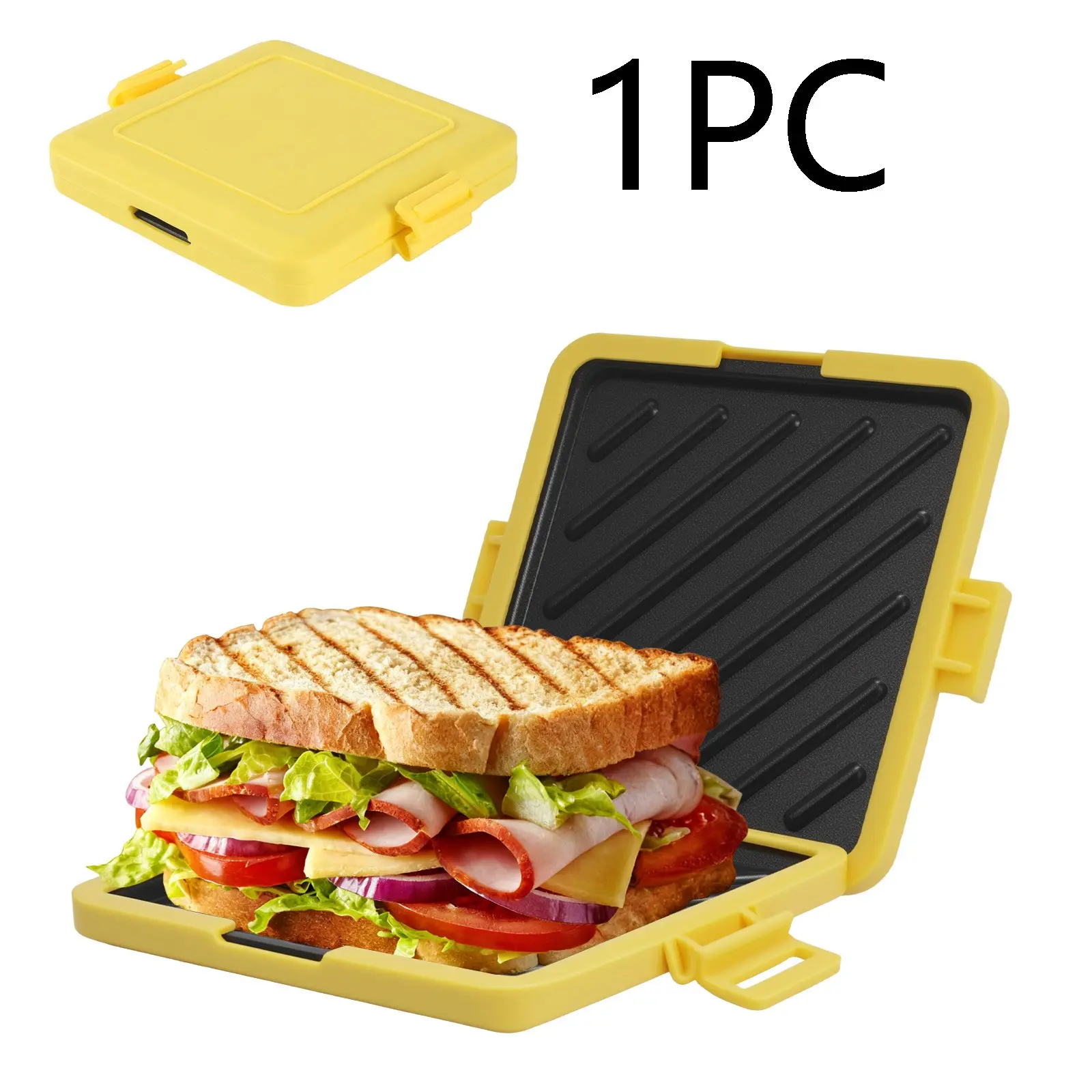 1PC Microwave Toastie Sandwich Maker, a must-have new product for the kitchen in 2026. Microwave power and bread humidity and thickness vary. Adjust the heating time and power of the microwave according to personal taste and different bread types