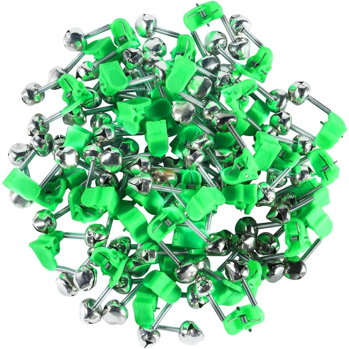 50 count Plastic Fishing Bells Clips Fishing Rod  with  Alert Bells