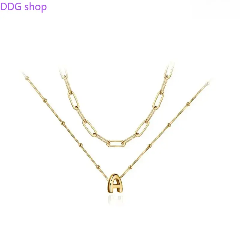 2026 Women's Dainty Initial Necklace Set - Hypoallergenic, Fashionable, Exquisite Layered Paperclip Chain Choker, Personalized Pendants, Mothers Day Gift Ideas, Exquisite Jewelry Gift for Birthdays summerwins