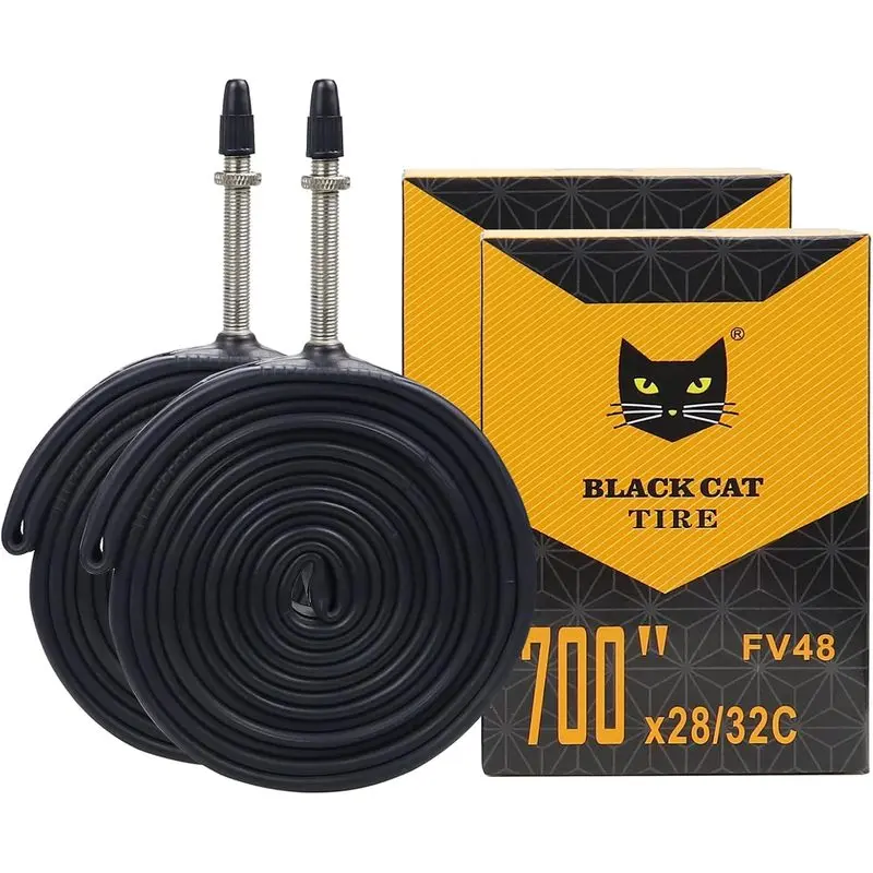 Outdoor sports 2 Pcs 700x23C/25C 700x28C/32C Bike Tubes, 48mm FV Presta Vae, 700C Bike Tire Tube for Road Bike