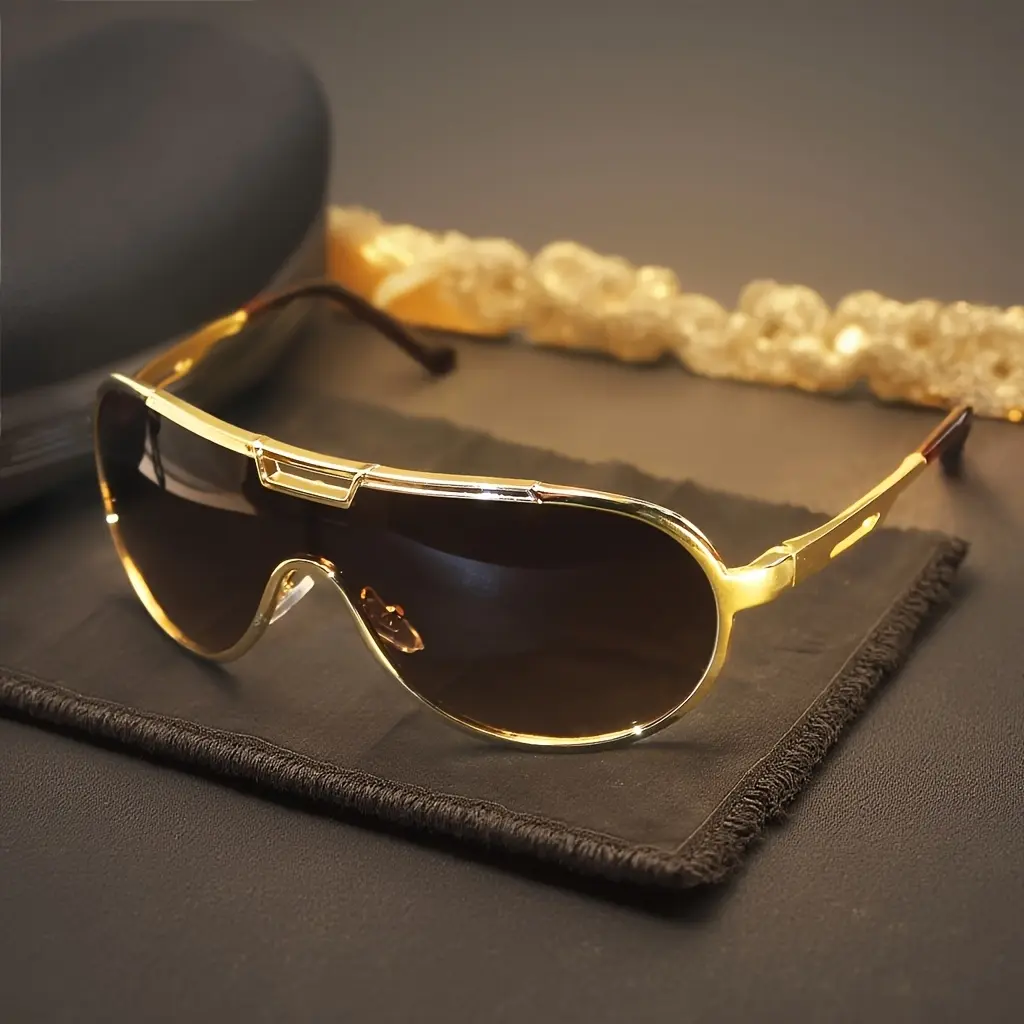 Unisex Trendy Vintage Large Frame Sunglasses - Polarized Anti-Glare Lenses, Metal Hinges, Street Style Fashion Accessories, Polarized Sun Glasses, Street Style Sunglasses, Streetwear Outfits, Polarized Sunglasses, Trendy Styling Sunglasses
