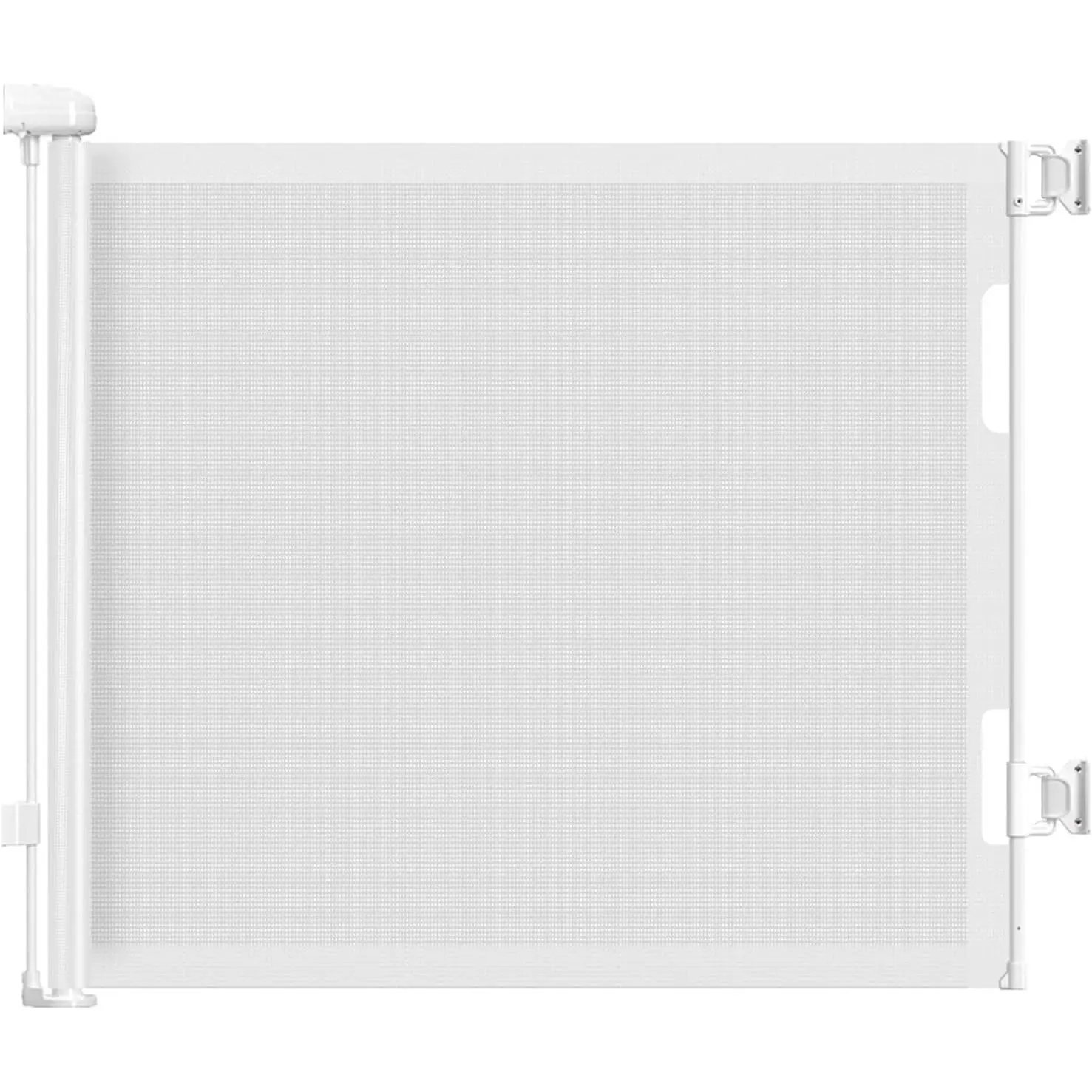 Retractable Baby Gate, 33" Tall, Extends up to 55" Wide, Durable Auto-Lock Mesh Gate for Stairs, Doorways, Hallways, Indoor & Outdoor, Child and Dog Safety (White)(Gift)