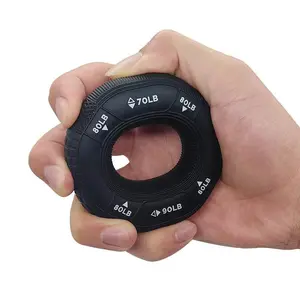 Silicone Adjustable 20-90LB Hand Grip Arm Strength Exercise Gripping Ring Fitness Gym Finger Forearm Trainer Carpal Expander