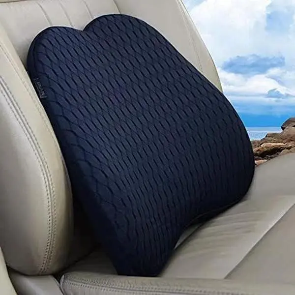 Memory    Support Pillow - Memory   Cushion -  for  Seats, Office Chairs, recliners, Sofas, etc. (Black)