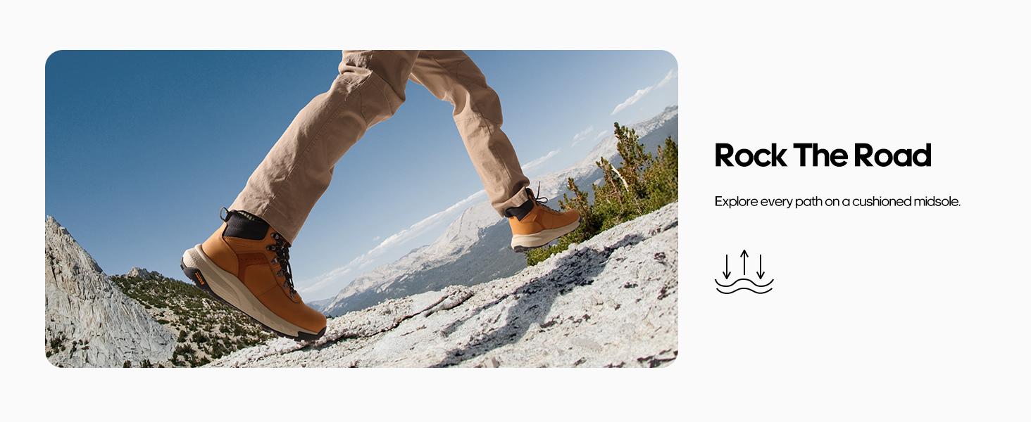 【WATERPROOFING】NORTIV 8 [HydroTrek] Men's High-Top Waterproof Lightweight and Breathable Trekking Boots Outdoor Shoes Hiking Sneakers SpringStatements