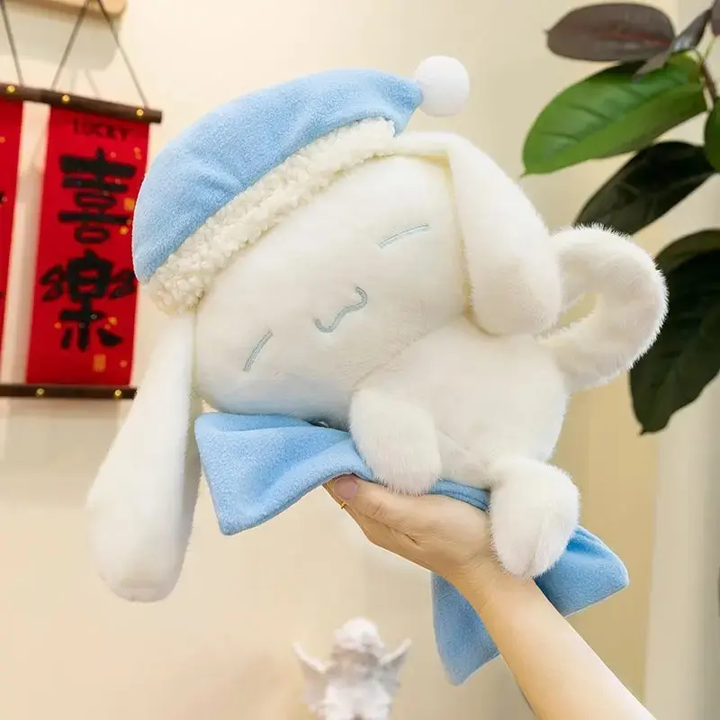 Cinnamoroll Sleeping Plush Pillow Soft Huggable Stuffed Animal for Comforting Bedtime Cute Home Decoration Birthday Gift